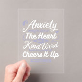 Christian Encouragement Quote – Anxiety & Kindness Acryl Uitnodigingen (Insitu (Draagbaar))