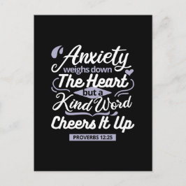 Christian Encouragement Quote – Anxiety & Kindness Briefkaart