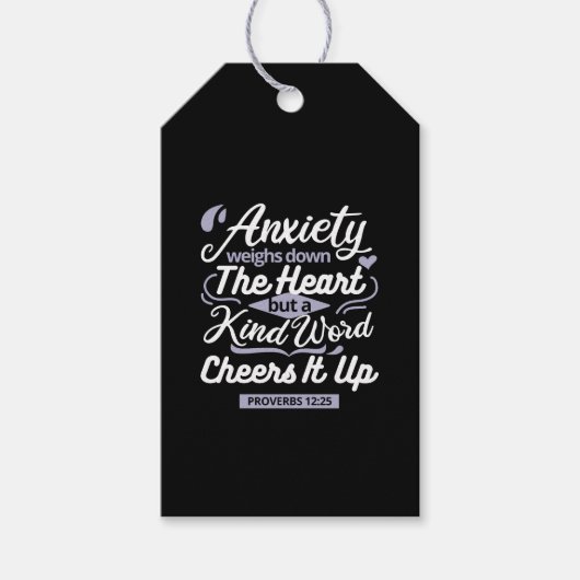 Christian Encouragement Quote – Anxiety & Kindness Cadeaulabel (Voorkant)