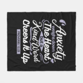 Christian Encouragement Quote – Anxiety & Kindness Fleece Deken (Voorkant (Horizontaal))