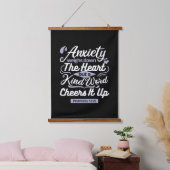 Christian Encouragement Quote – Anxiety & Kindness Hangend Wandkleed (Slaapkamer)