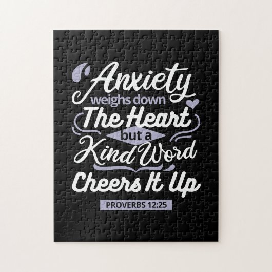 Christian Encouragement Quote – Anxiety & Kindness Legpuzzel (Verticaal)
