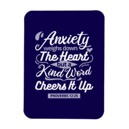Christian Encouragement Quote – Anxiety & Kindness Magneet