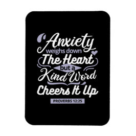 Christian Encouragement Quote – Anxiety & Kindness Magneet
