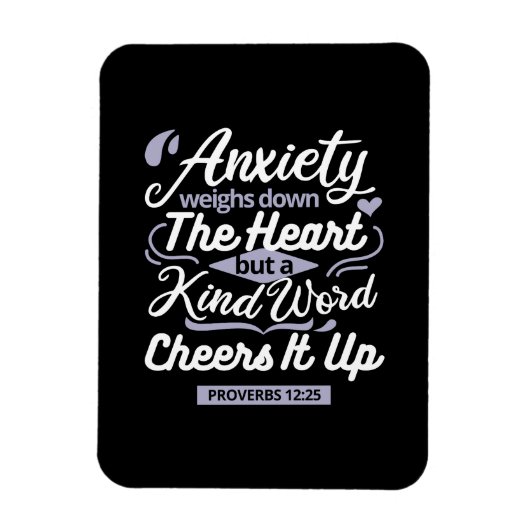 Christian Encouragement Quote – Anxiety & Kindness Magneet (Verticaal)