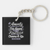 Christian Encouragement Quote – Anxiety & Kindness Sleutelhanger (Achterkant)