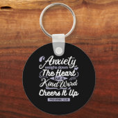 Christian Encouragement Quote – Anxiety & Kindness Sleutelhanger (Achterkant)