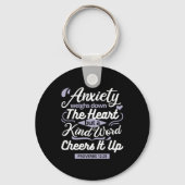 Christian Encouragement Quote – Anxiety & Kindness Sleutelhanger (Achterkant)