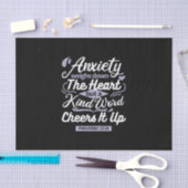 Christian Encouragement Quote – Anxiety & Kindness Tissuepapier (Craft)