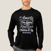 Christian Encouragement Quote – Anxiety & Kindness Tri-Blend Shirt (Voorkant volledig)