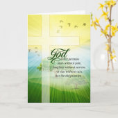 Christian Encouragement Summer Meadow and Cross Kaart (Gele Bloem)