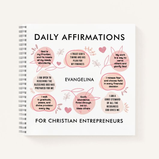 Christian Entrepreneurs Daily Affirmations Prayer Notitieboek (Voorkant)