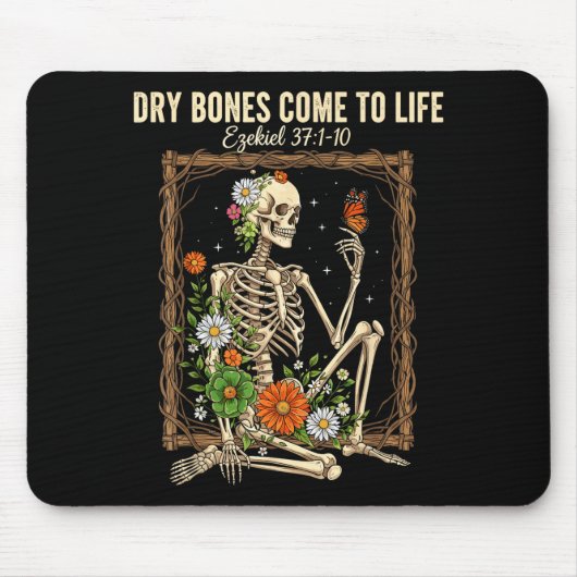 Christian Faith Dry Bones Come To Life Skeleton Fl Muismat (Voorkant)