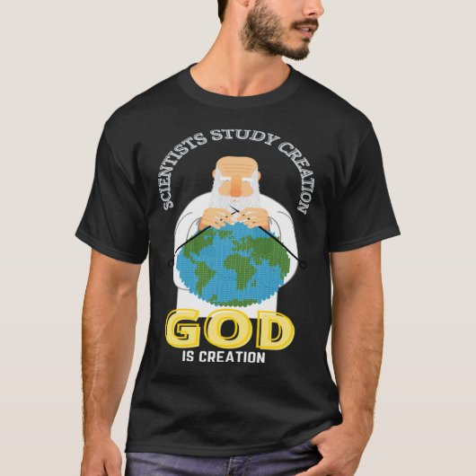 Christian Faith GOD Is Creation GOD Sewing Earth F T-shirt (Voorkant)