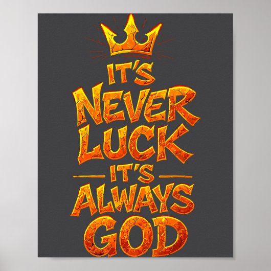 Christian Faith God Quote Religious Belief Men Wom Poster (Voorkant)