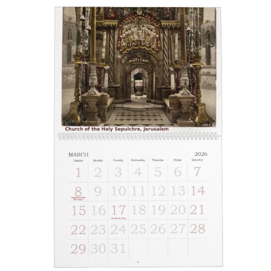 Christian Family Bible Holy Sites                  Kalender (Mar 2026)
