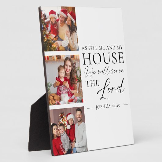 Christian Family Photo Joshua 24:15 Bible Verse Fotoplaat (Zijkant)