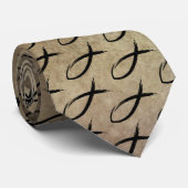 Christian Fish Christianity Custom Necktie Stropdas (Opgerold)