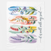 Christian Floral Frequency Custom Fleece Blanket  (Voorkant)