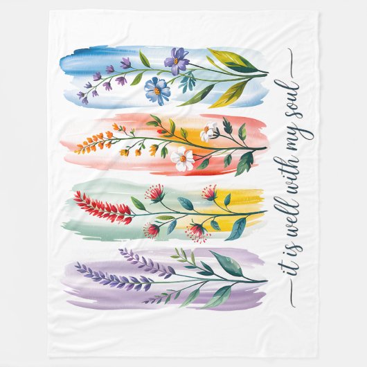 Christian Floral Frequency Custom Fleece Blanket (Voorkant)