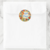 Christian Floral Prayer Religious Seal  Ronde Sticker (Tas)