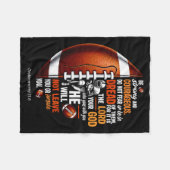 Christian Football Deuteronomy 31 6 Bible Christia Fleece Deken (Voorkant (Horizontaal))