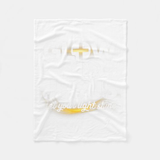 Christian Glow For Jesus Let Your Light Shine Fait Fleece Deken (Voorkant)