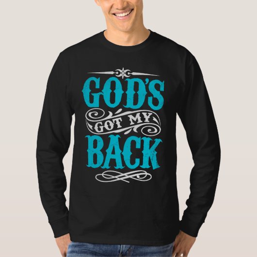 Christian God's Got My Back Christian Jesus Men Wo T-shirt (Voorkant)