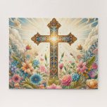 Christian Golden Easter Cross Legpuzzel<br><div class="desc">Christian Golden Easter Cross
Art/illustration
colorful
customizable</div>