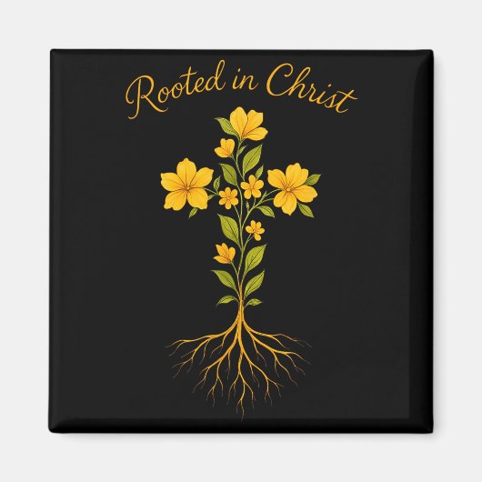 Christian Graphic Tee Rooted In Christ For Women F Magneet (Voorkant)