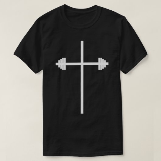 Christian Gym Strength Training Powerlifting Faith T-shirt (Design voorkant)