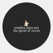 Christian Halloween Cute Ghost Pumpkin Sce Faith  Ronde Sticker (Voorkant)