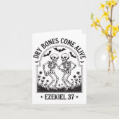 Christian Halloween Dry Bones Come Alive Funny Jes Kaart (Gele Bloem)