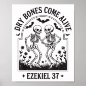 Christian Halloween Dry Bones Come Alive Funny Jes Poster (Voorkant)