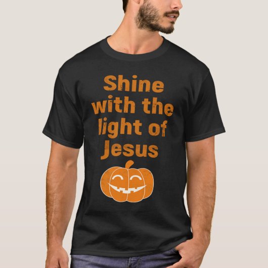 Christian Halloween  Shine With The Light Of Jesus T-shirt (Voorkant)