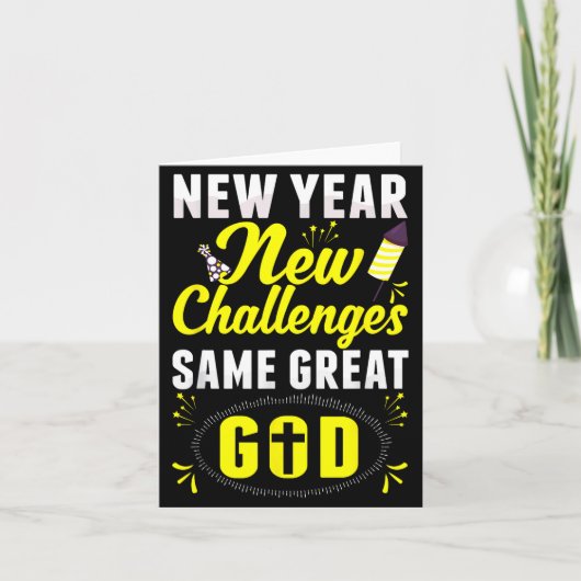 Christian Happy New Year New Challenges Same Great Kaart (Voorkant)