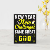 Christian Happy New Year New Challenges Same Great Kaart (Gele Bloem)