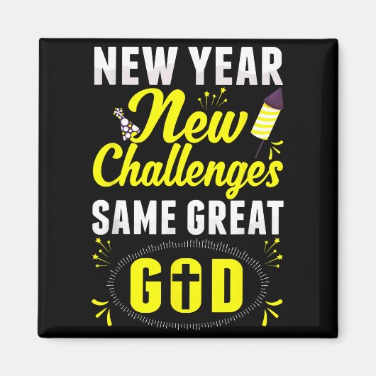 Christian Happy New Year New Challenges Same Great Magneet (Voorkant)
