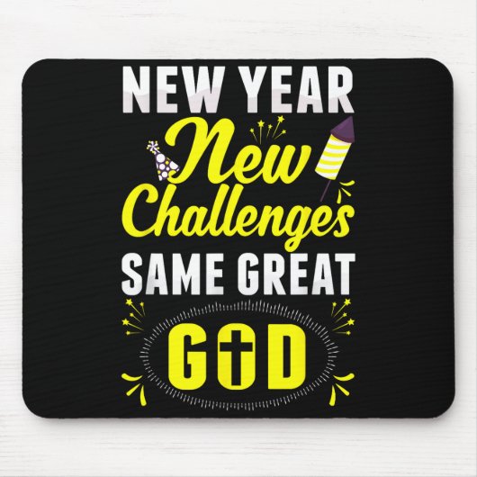 Christian Happy New Year New Challenges Same Great Muismat (Voorkant)