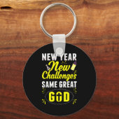 Christian Happy New Year New Challenges Same Great Sleutelhanger (Voorkant)