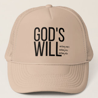 Christian Hats Christian Gifts, Gods will hat. Trucker Pet