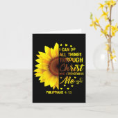 Christian I Can Do All Things Through Christ Bible Kaart (Gele Bloem)