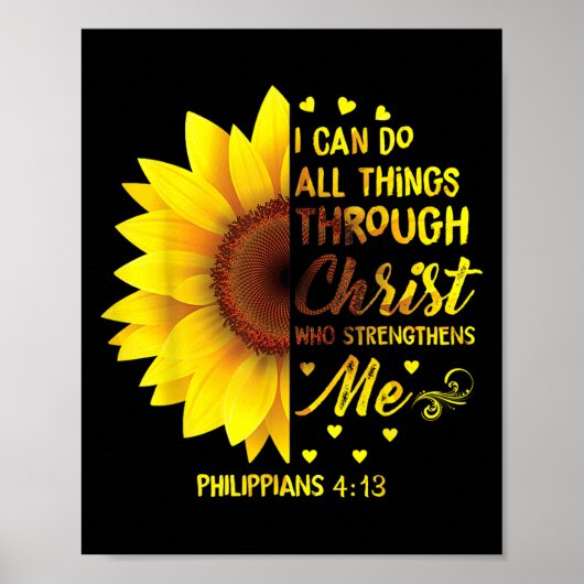 Christian I Can Do All Things Through Christ Bible Poster (Voorkant)