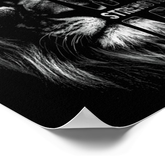 Christian I Can Do All Things Through Christ Lion Poster (Hoek)