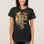 Christian I Can Do All Things Through Christ Lion T-shirt (Voorkant)