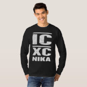 Christian IC XC NIKA  Distressed Eastern Orthodox T-shirt (Voorkant volledig)