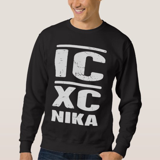 Christian IC XC NIKA  Distressed Eastern Orthodox Trui (Voorkant)