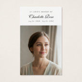 Christian In Loving Memory Memorial Prayer Card  Visitekaartje (Voorkant)