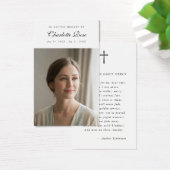 Christian In Loving Memory Memorial Prayer Card  Visitekaartje (Bureau)