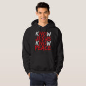 Christian Jesus Bible Verse Scripture Know Jesus K Hoodie (Voorkant volledig)
